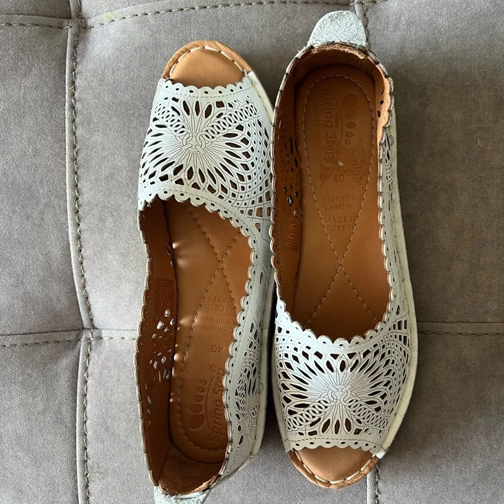 Spring Step Women's Espadrilles - Light Gray